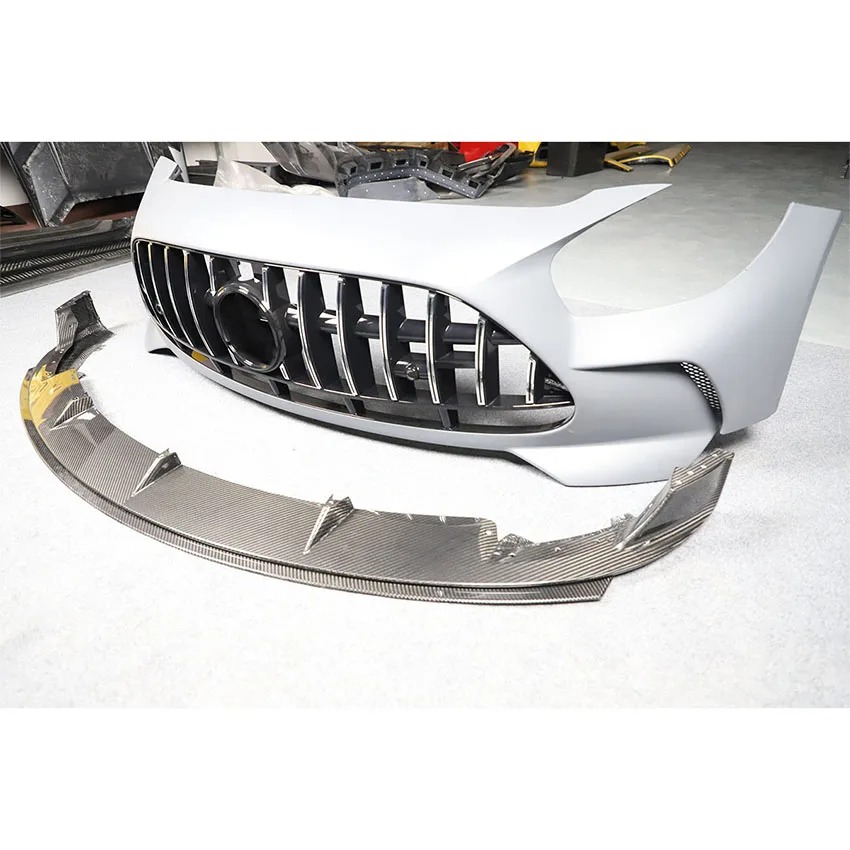 Upgrade Black Series Style Dry Half Carbon Fiber Car Bumper Front Bumper With Lip for  GT GTS Car Parts